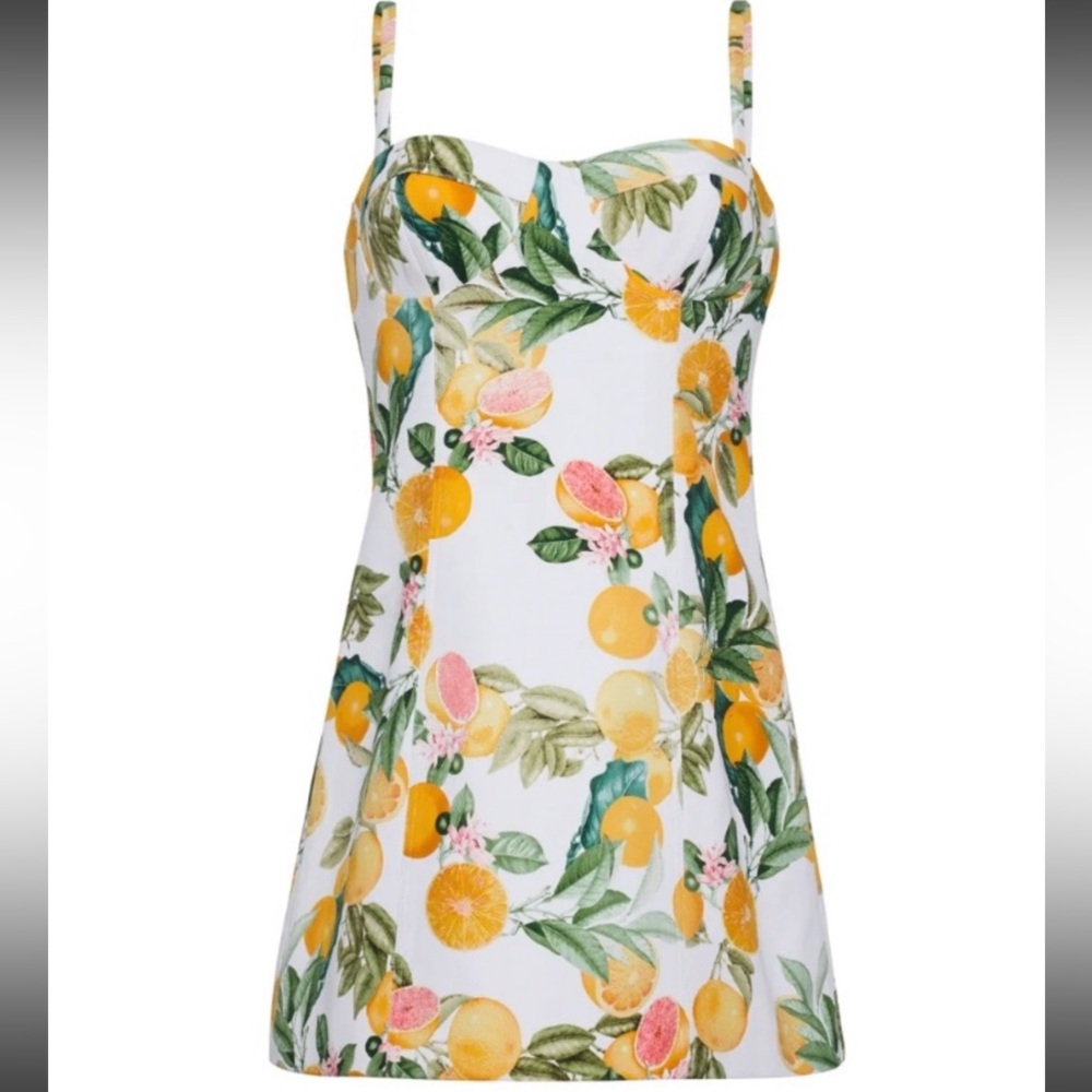 CLAUDINE MINI DRESS IN CARA CARA CITRUS